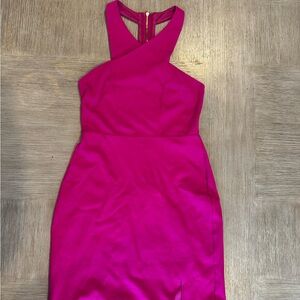 Express Fuchsia Halter Mini Dress